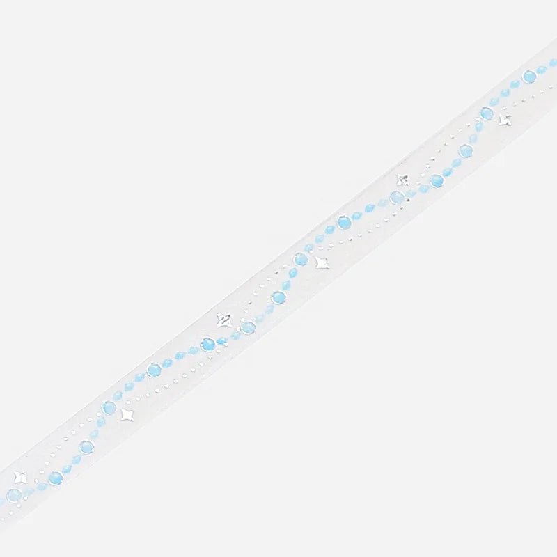 Washi Tape Silver Blue Pearl - 5 mm - 3 - BGM - Tidformera