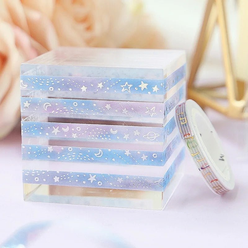 Washi Tape Silver Galaxy - 5 mm - 3 - BGM - Tidformera