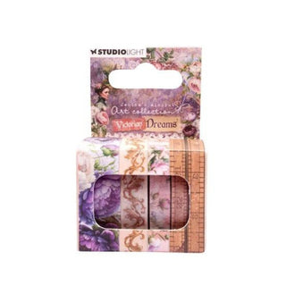 Washi tape Studio Light 4 - pack - Victorian Dreams - Flowers & Borders - 1 - Studio Light - Tidformera