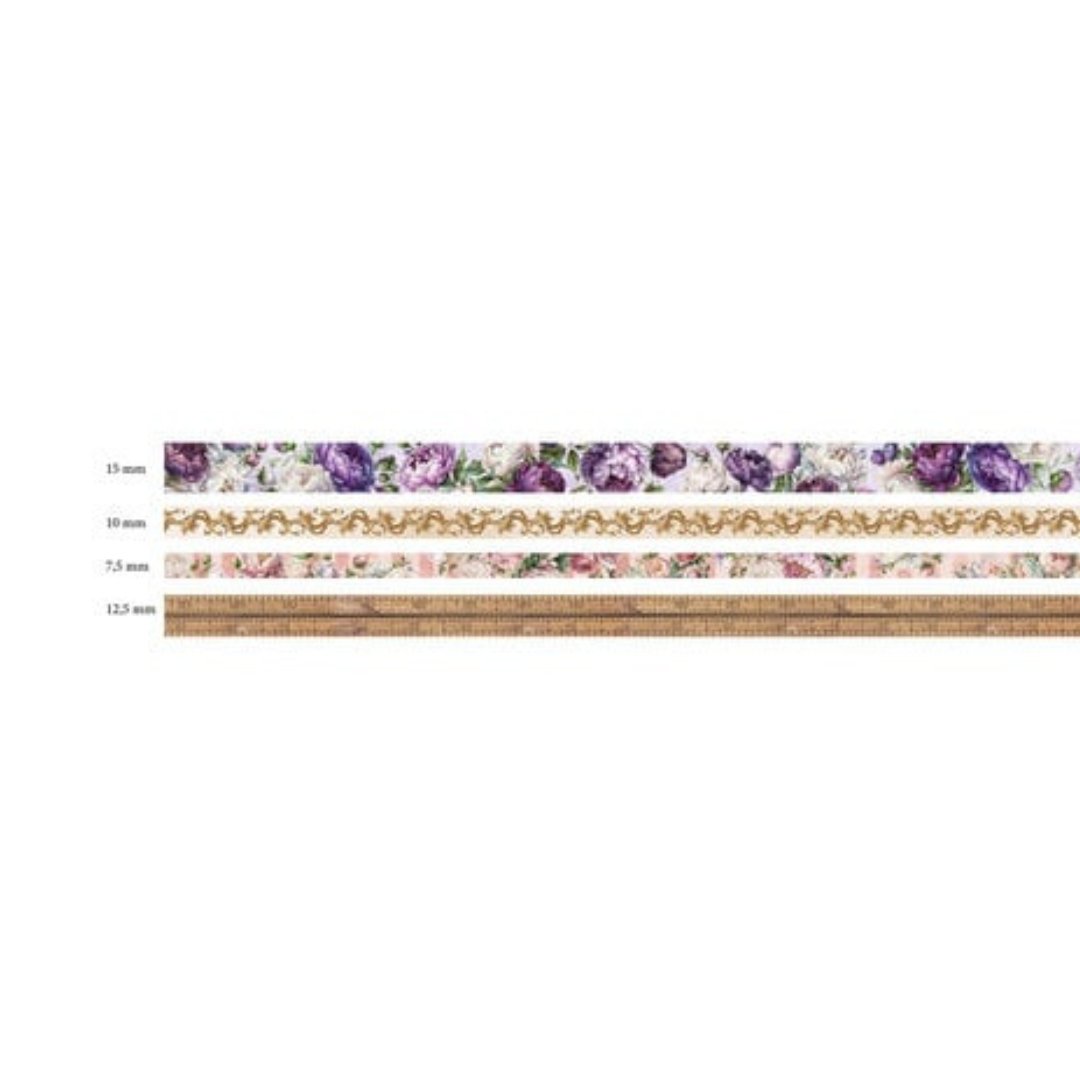 Washi tape Studio Light 4 - pack - Victorian Dreams - Flowers & Borders - 2 - Studio Light - Tidformera