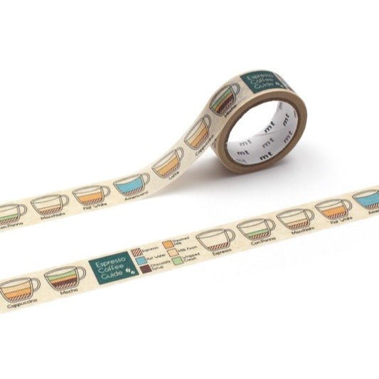Washi Tape Upcycle - 15 mm - Espresso coffee guide - 1 - MT masking tape - Tidformera