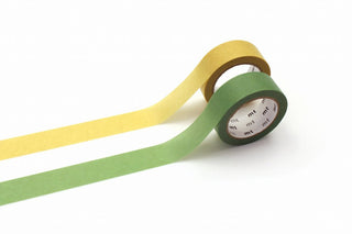 Washi Tape - Upcycled - 2 - pack Pastel lemon Fresh green - 1 - MT masking tape - Tidformera