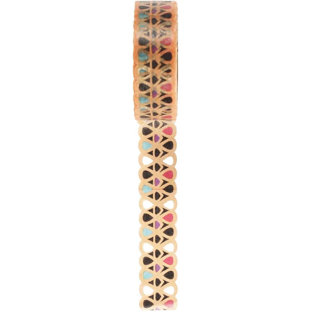 Washi tape Utskuren spets - Orange - 1 - Creotime - Tidformera