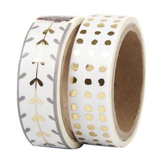 Washi tape Vivi Gade 2 - pack - Hjärtan och prickar - 1 - Creotime - Tidformera