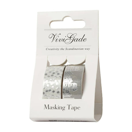 Washi tape Vivi Gade 2 - pack - Hus och prickar - 2 - Creotime - Tidformera