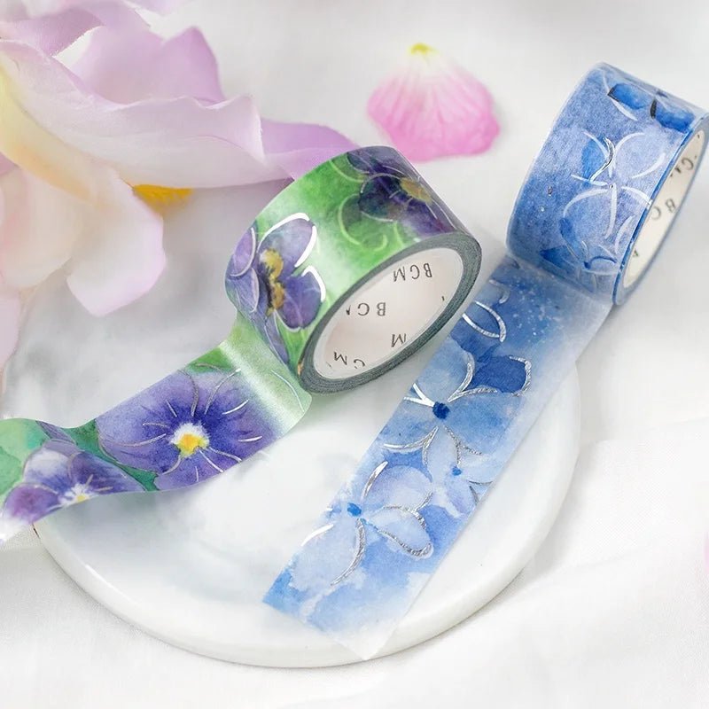Washi Tape Watercolor Flower - Hydrangea - 5 - BGM - Tidformera