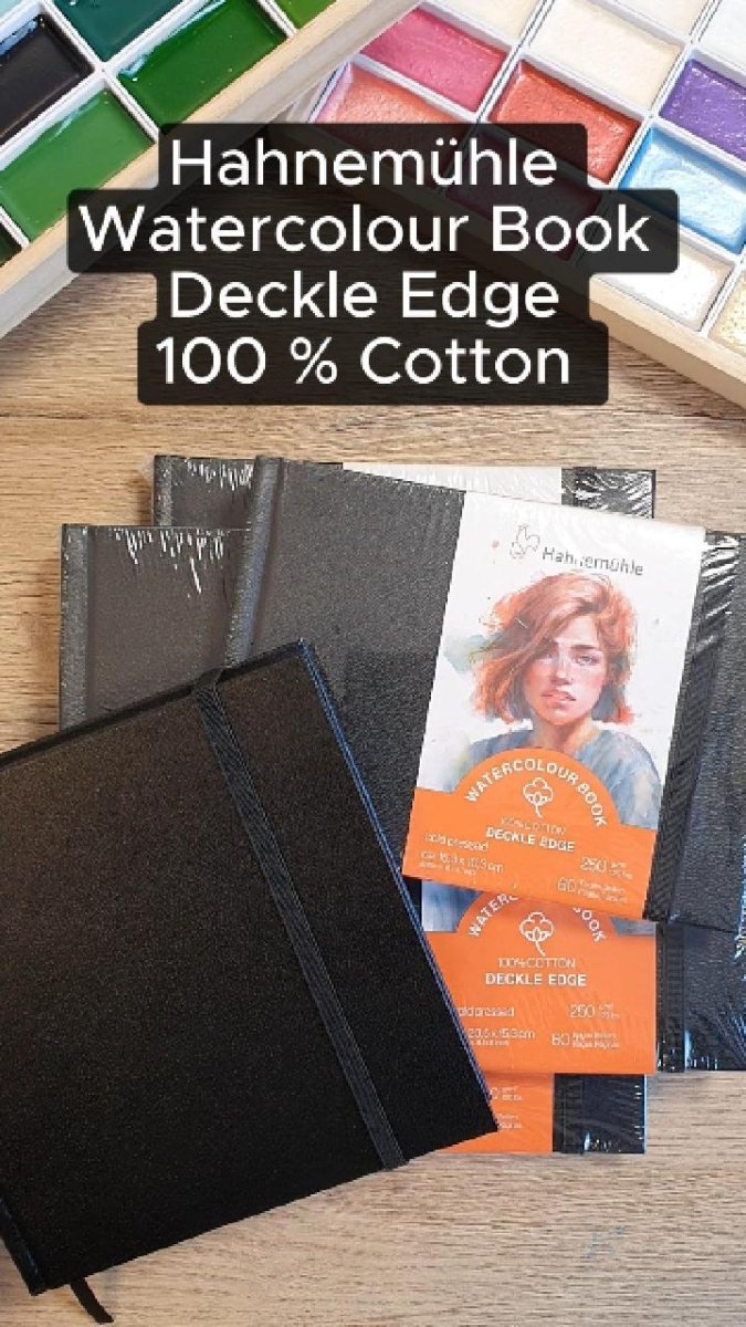 Watercolour Book Deckle Edge 100 % Cotton - 14 x 14 - 4 - Hahnemühle - Tidformera