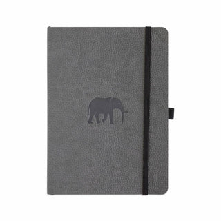 Wildlife A5 Soft cover Dotted Elephant från Dingbats* - Grå anteckningsbok med mjuk pärm. Elefaten Naila finns på pärmen och boken har svart gummiband för stängning samt pennhållare.
 - Tidformera