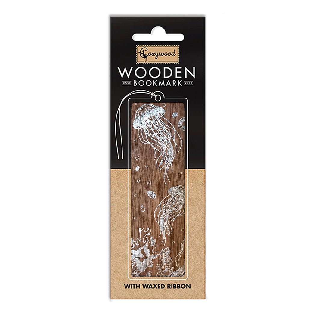 Wooden bookmark - Dance of the jellyfish - 1 - Cozywood - Tidformera