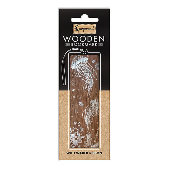 Wooden bookmark - Dance of the jellyfish - 1 - Cozywood - Tidformera