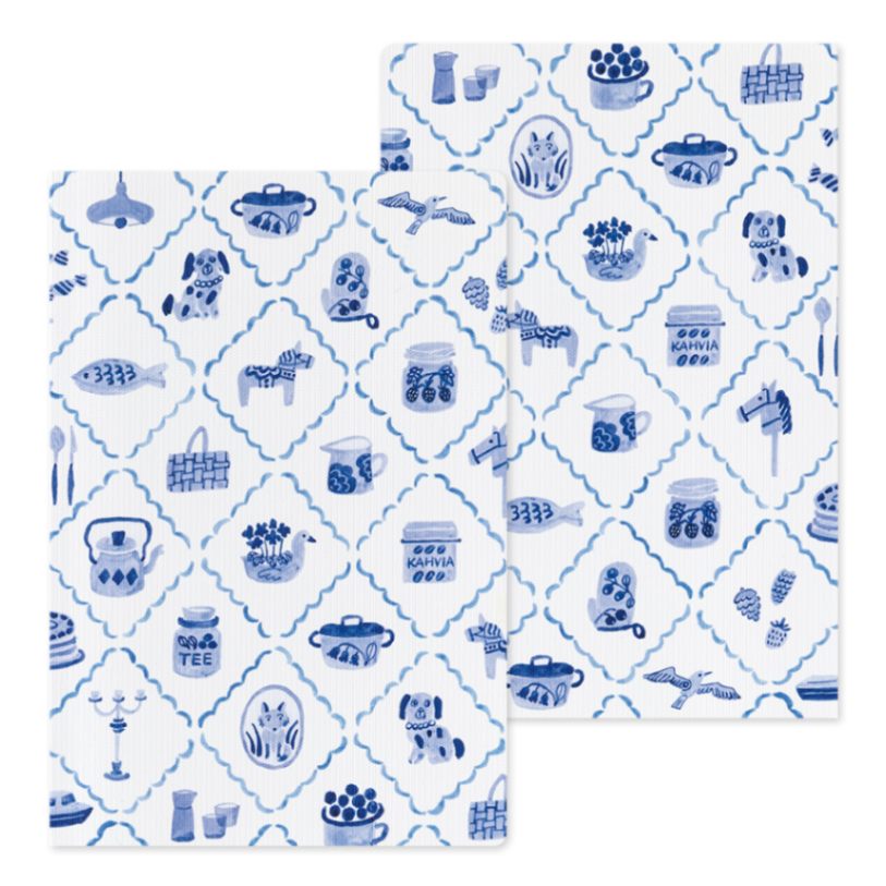 Yuru Log Notebook B6 Dotted - Blue Nordic - 2 - Midori - Tidformera