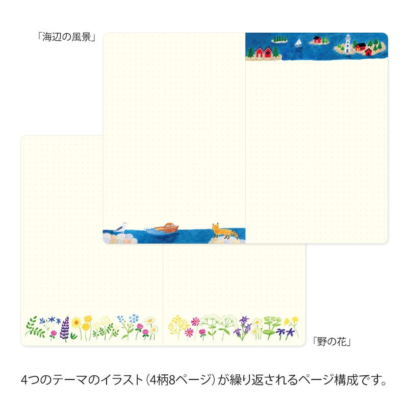 Yuru Log Notebook B6 Dotted - Scandinavia - 7 - Midori - Tidformera