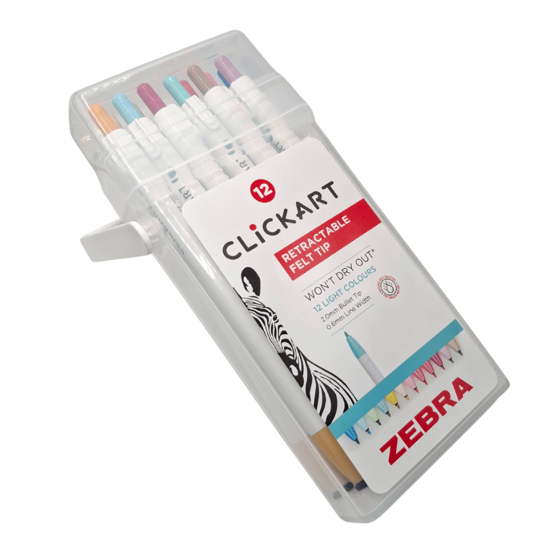 Förpackning med Clickart Light colors från Zebra. Tidformera