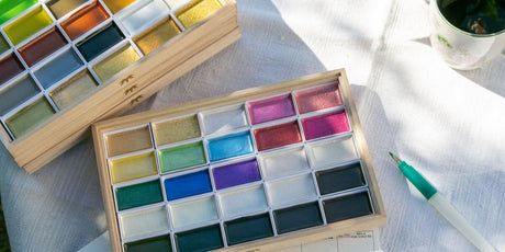 Video - Gansai Tambi akvarellfärg 100 färger - Tidformera