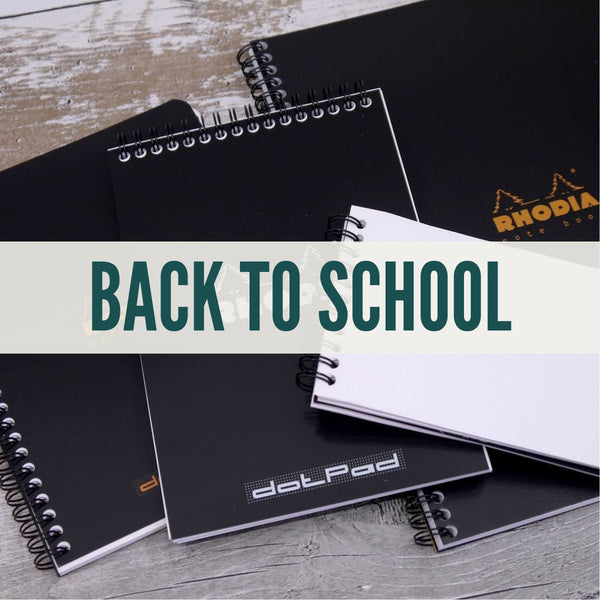 Svarta sprialblock med text overlay - Back to School