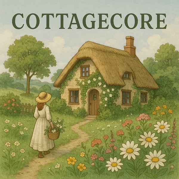 Cottagecore / Naturromantiskt inspirerade dekoration finns i denna avdelning.