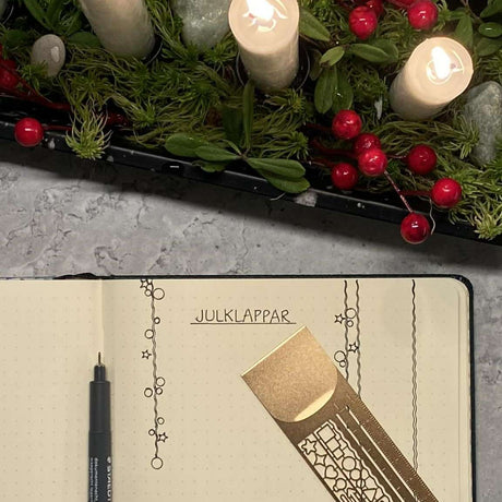 En Jul-Bujo är guld värt. Listor med t.ex julklappar finns kvar år till år.