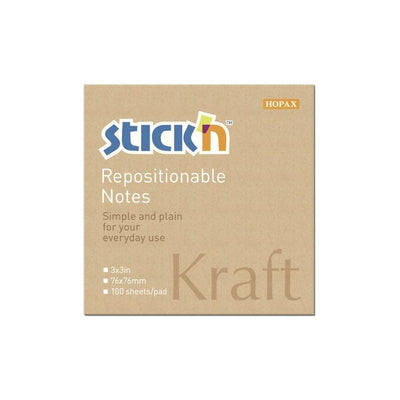 Post-it notes Kraft i kvadtratiskt format från Stick'n - Tidformera