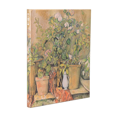 Anteckningsbok i serien Cezanne’s Terracotta Pots and Flowers från Paperblanks. Skrivbok har motiv med växter i krukor. - Tidformera