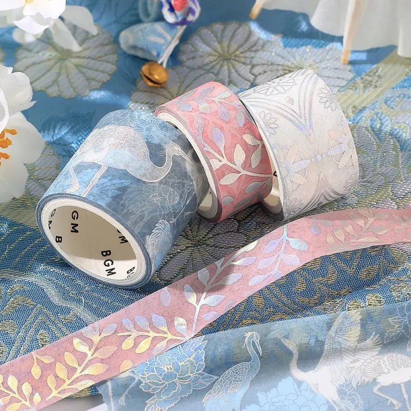 Vacka förpackningar med washi tape. Inspiration till motiv kommer från Japanska kimono