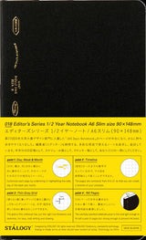018 Editor's Series 1/2 Year Notebook Grid Black A6 Slim - 1 - Stálogy - Tidformera