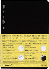 018 Editor's Series 1/2 Year Notebook Grid Black B6 - 1 - Stálogy - Tidformera