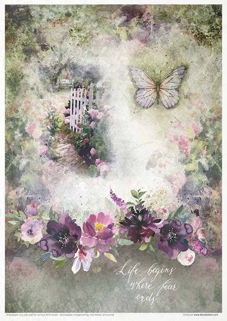 Rice paper set - A4 - Garden of Dreams
