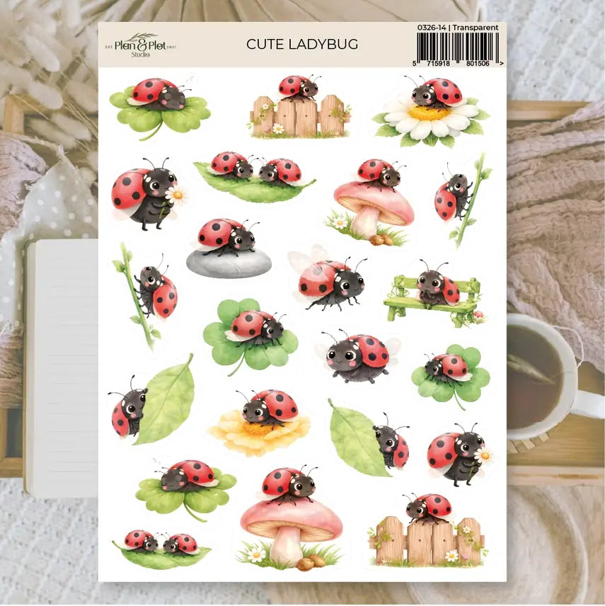 Stickers Plan & Plot Studio Vinyl - Cute Ladybug