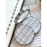 Washi Tape - Weekdays 5 mm - Grey