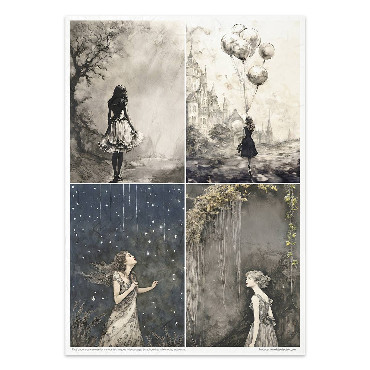 Rice paper set - A4 - Lost in a fairy tale