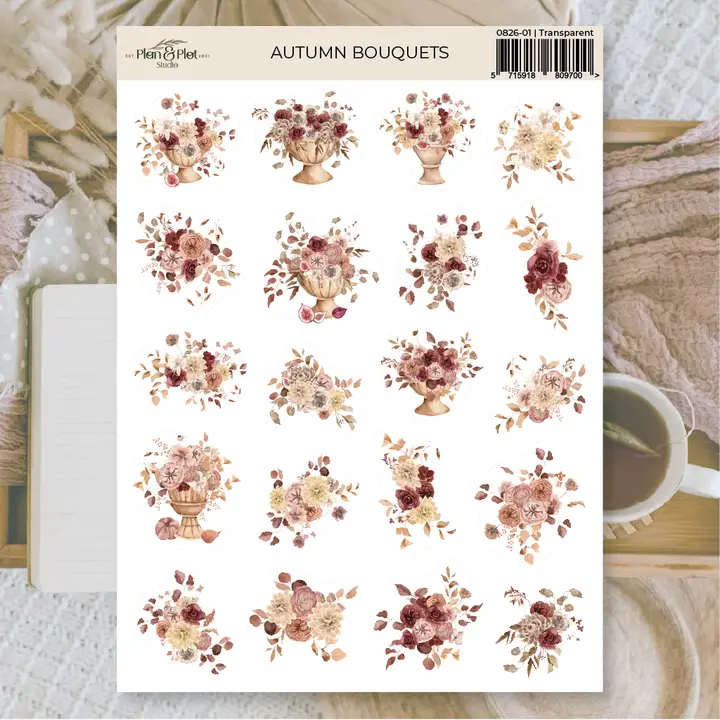 Stickers Plan & Plot Studio Vinyl - Autumn Bouquets