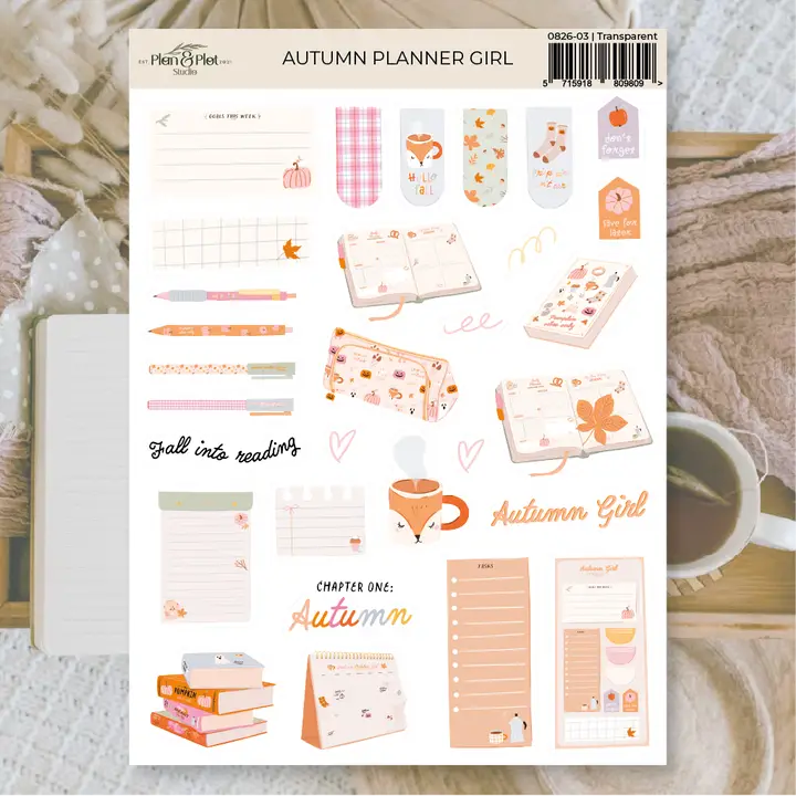 Stickers Plan & Plot Studio Vinyl - Autumn Planner Girl