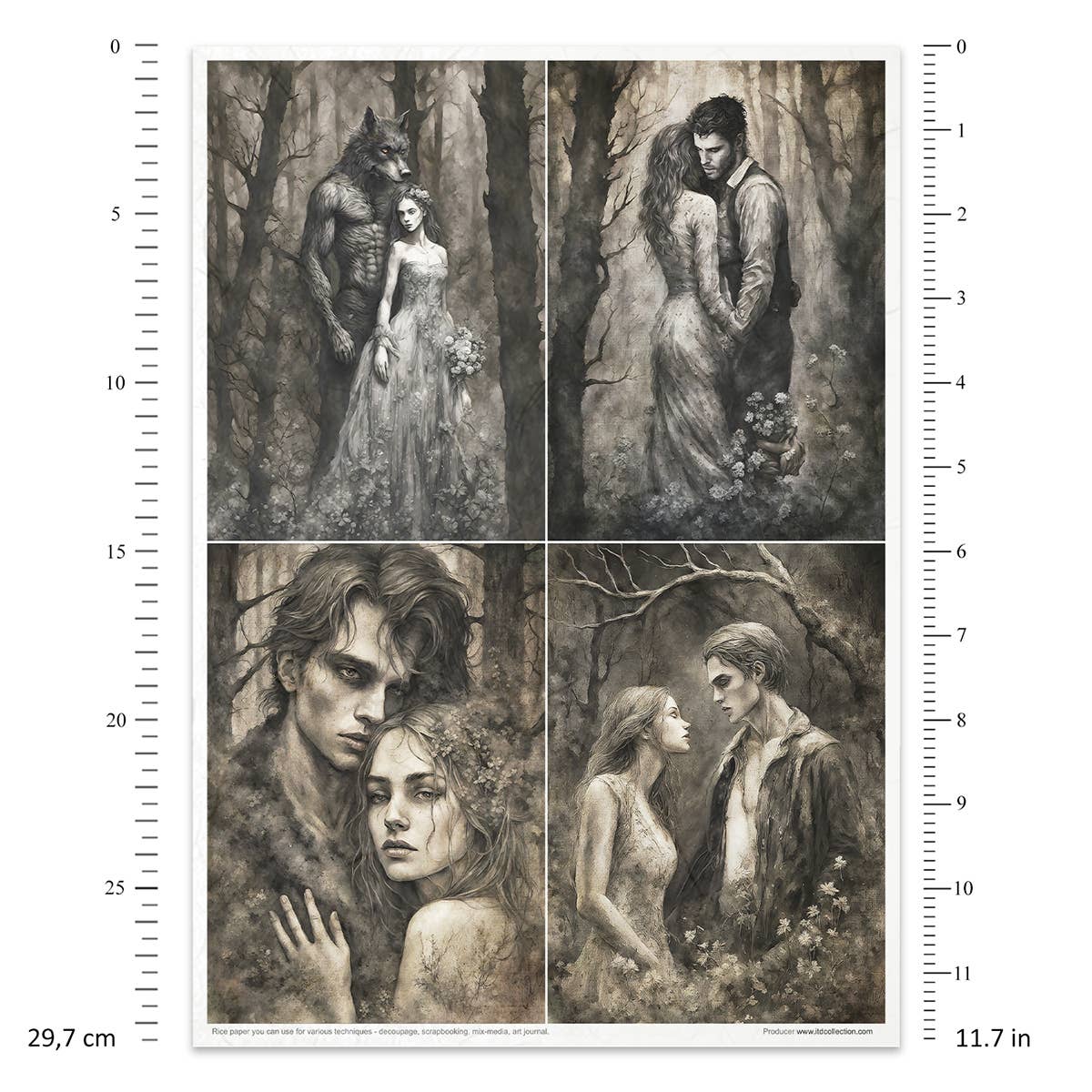 Rice paper set - A4 - Lost in a fairy tale