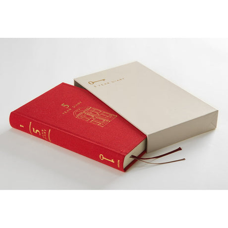 5 year diary Gate - Red