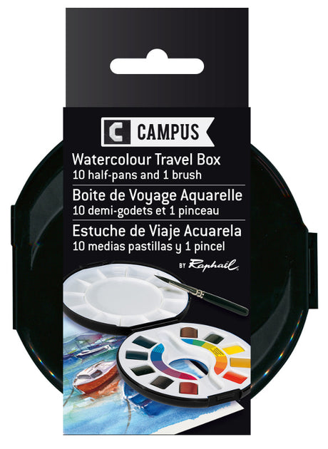 Watercolour Travel Box Campus 10 färger