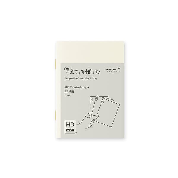 MD Notebook Light - Skrivhäfte - 3-pack A7 - Linjerad