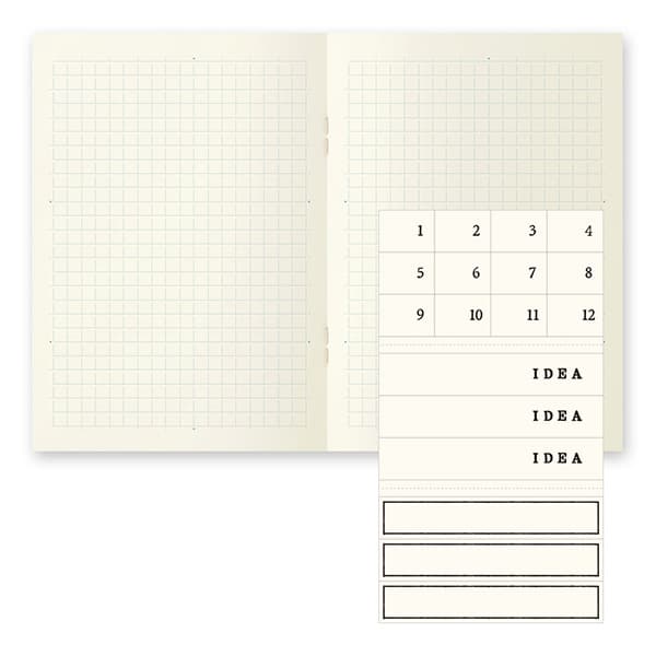 MD Notebook Light - Skrivhäfte - 3-pack A6 - Rutad
