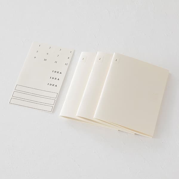 MD Notebook Light - Skrivhäfte - 3-pack A6 - Rutad