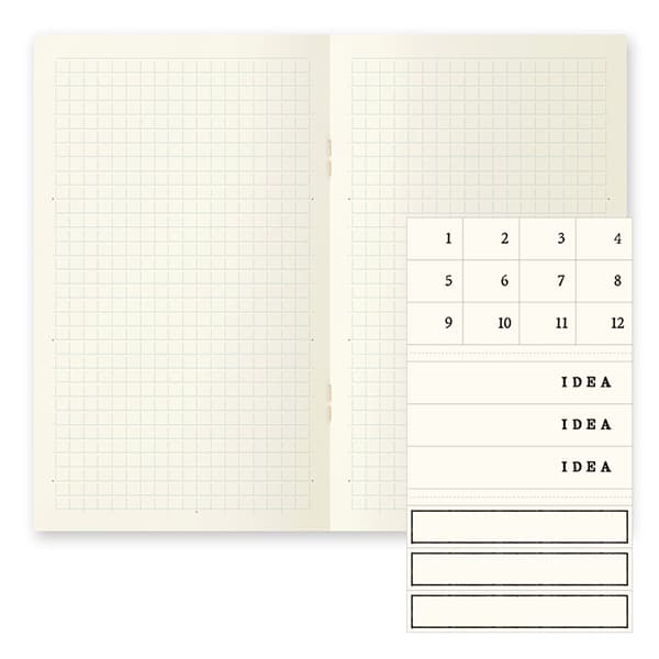 MD Notebook Light - Skrivhäfte - 3-pack B6 Slim - Rutad