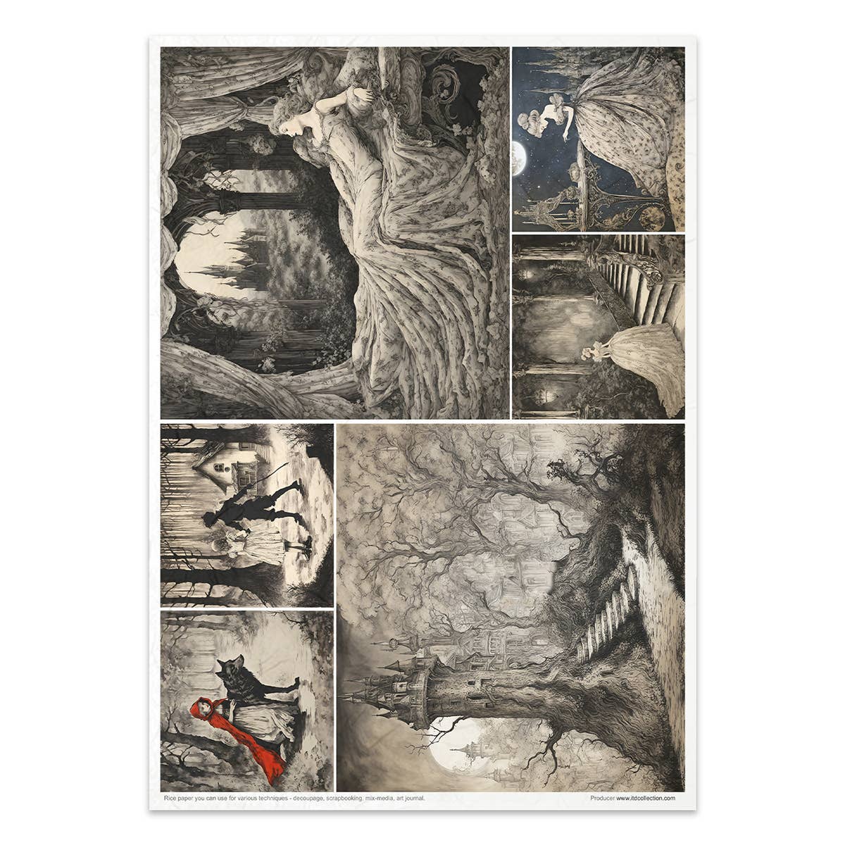 Rice paper set - A4 - Lost in a fairy tale