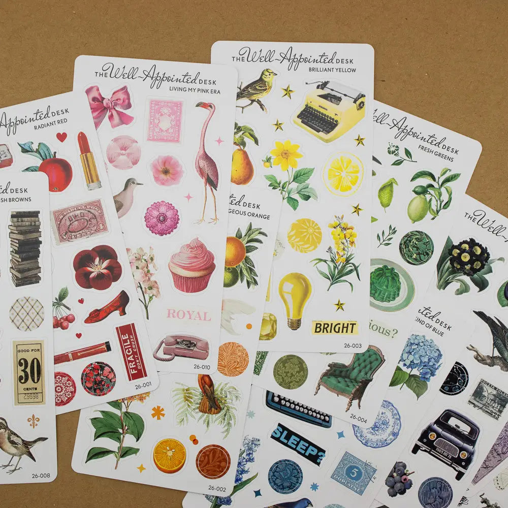 Stickers - Retro Rainbow Collection - Radiant Red