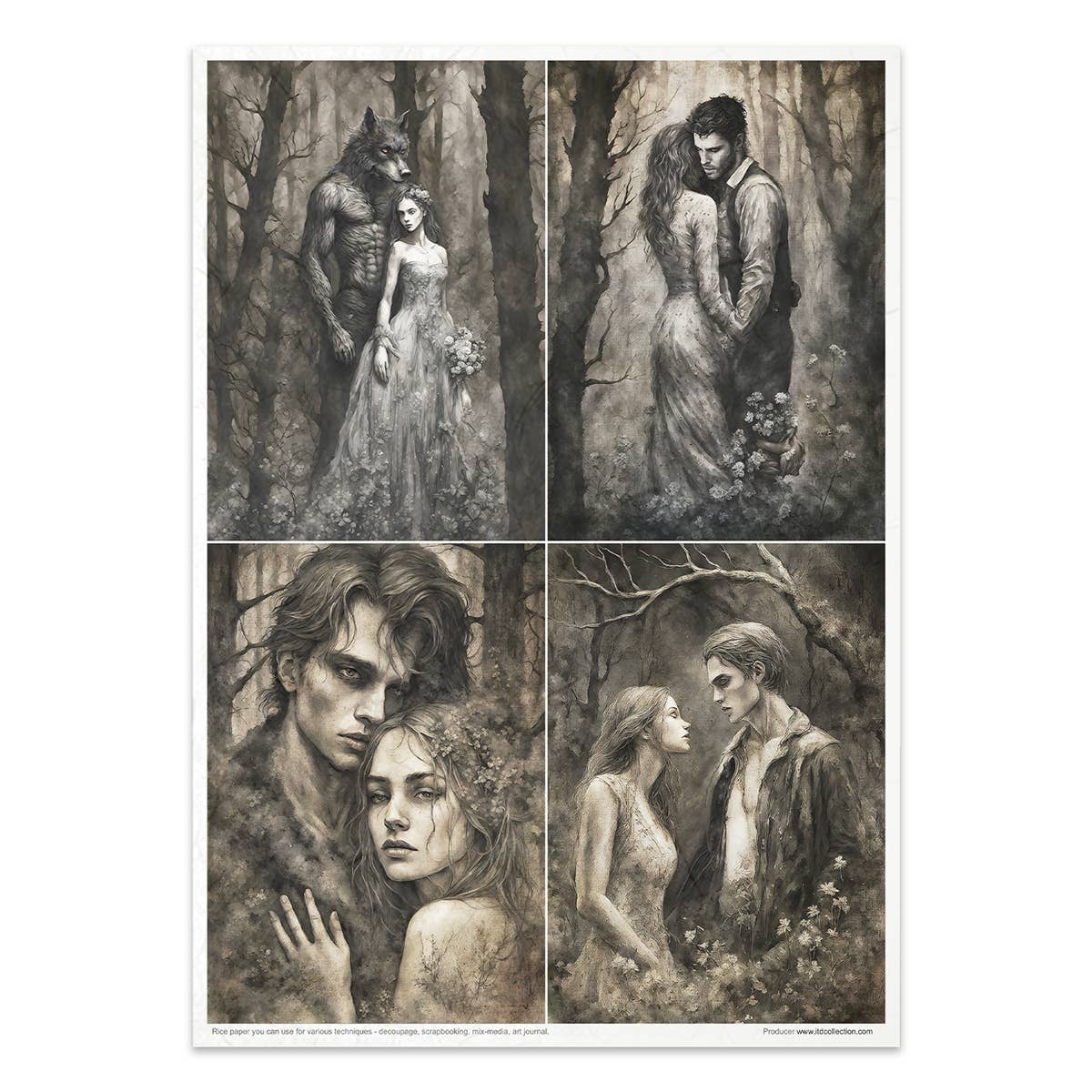 Rice paper set - A4 - Lost in a fairy tale
