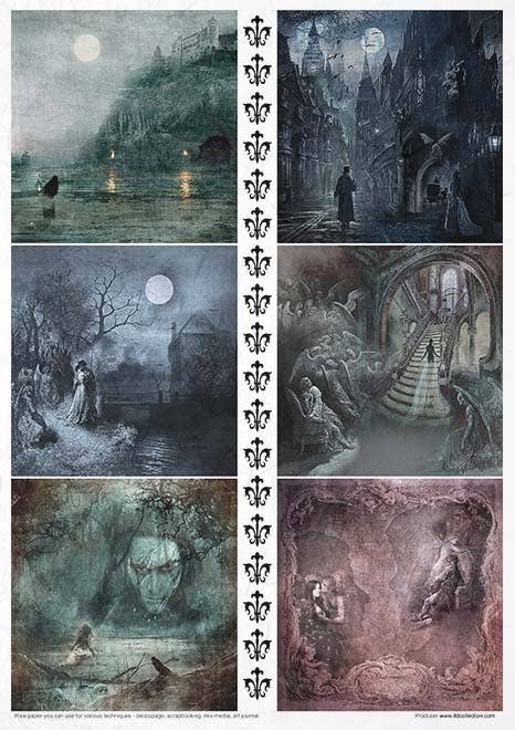 Rice paper set - A4 - Secrets - Gothic Stories