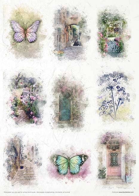 Rice paper set - A4 - Garden of Dreams