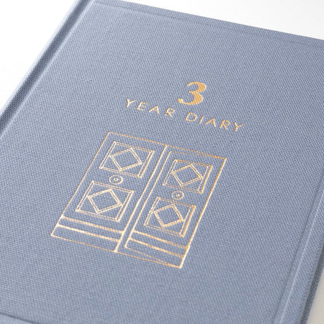 3 year diary Gate - Mini - Blue - Purple - 3 - Midori - Tidformera