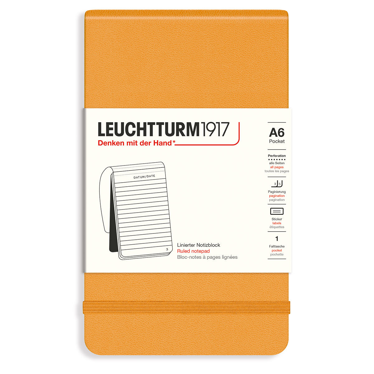 Reporter's Notebook Lt A6 Hard Cover Lined - Rising Sun