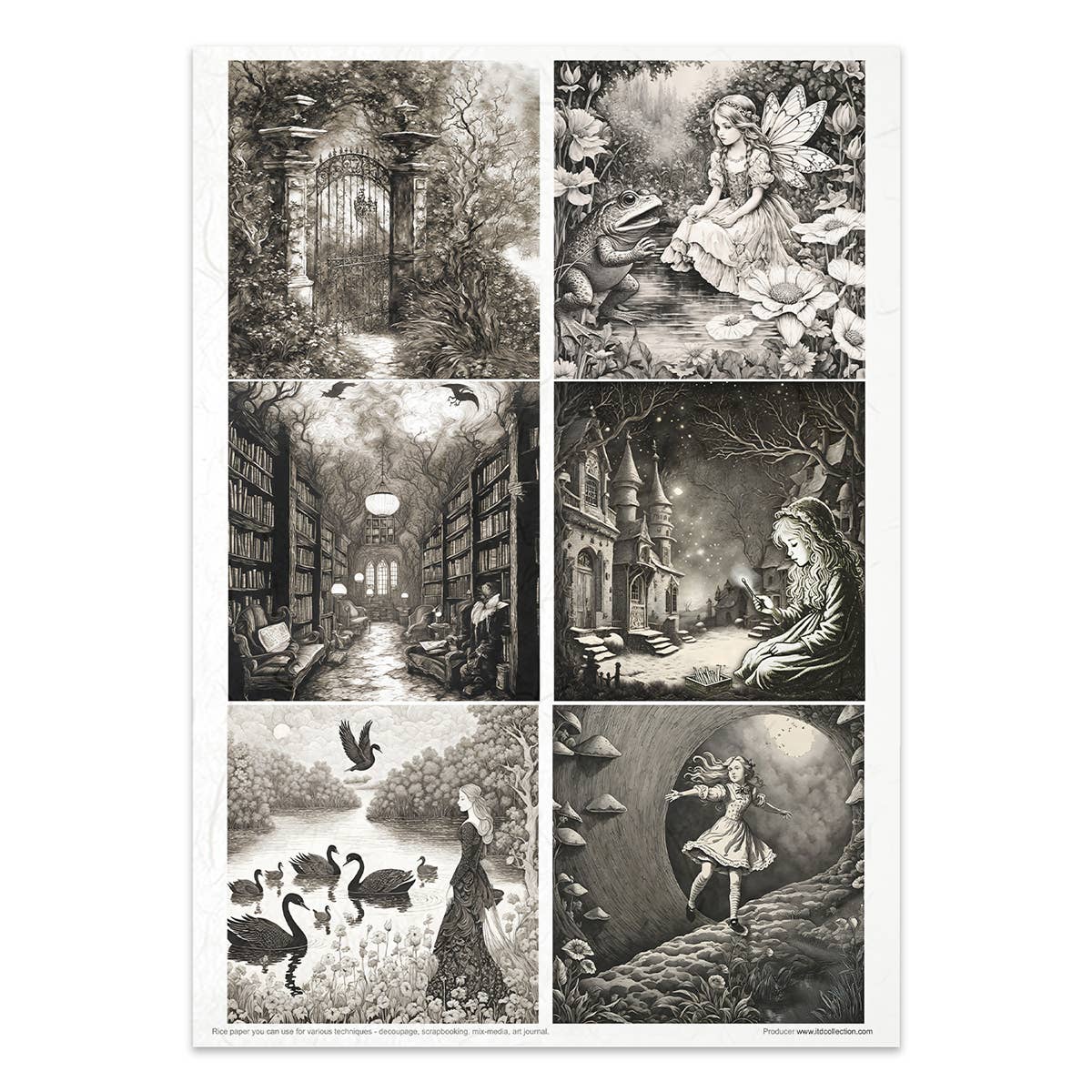Rice paper set - A4 - Lost in a fairy tale