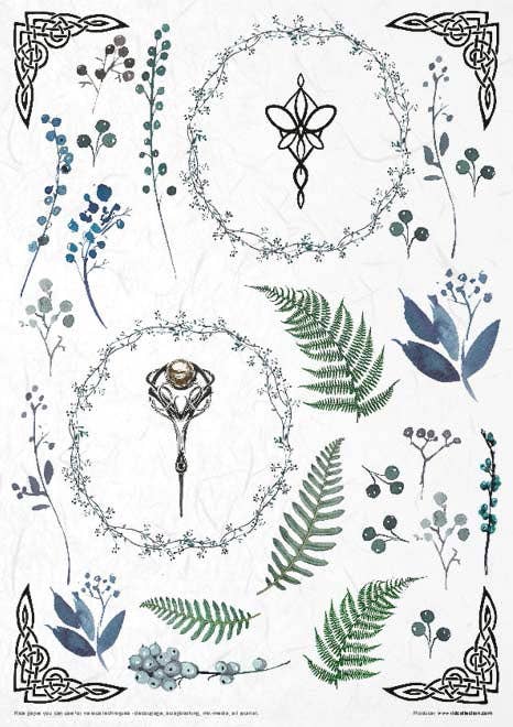Rice paper set - A4 - The Elven valley