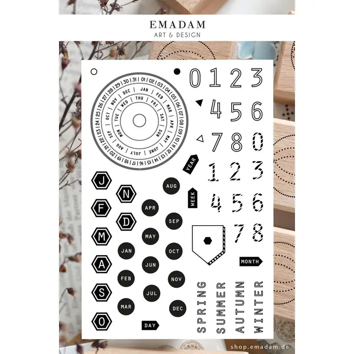 Clear Stamps Set - Perpetual Calendar - Vol. 1