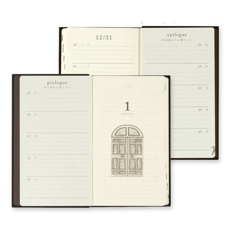 5 year diary Gate - Black - 6 - Midori - Tidformera